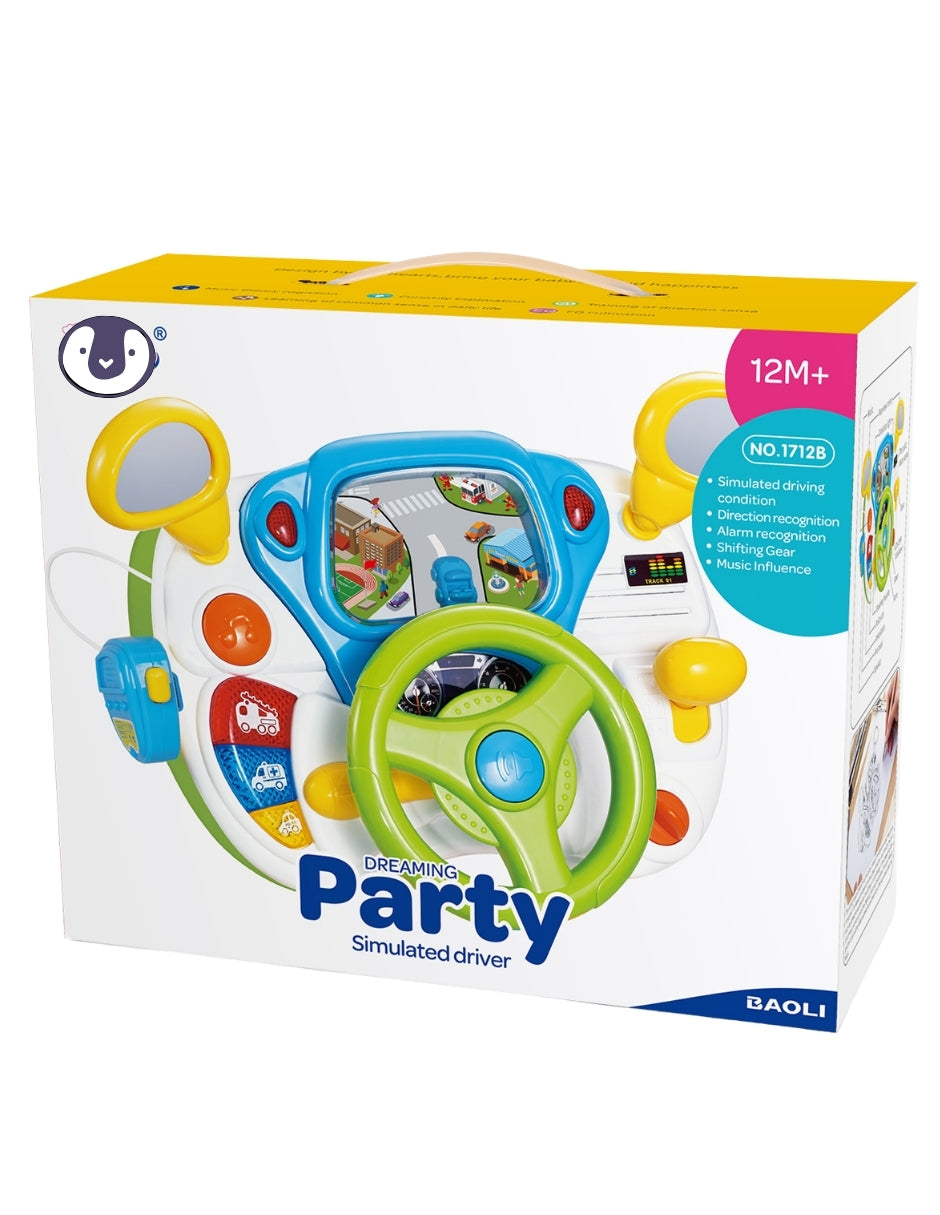 PINGÜE® Preescolares | Volante de Aprendizaje Interactivo +36 Meses | Con Luces y Sonidos | Juguete Educativo | Juguetes Bebés.