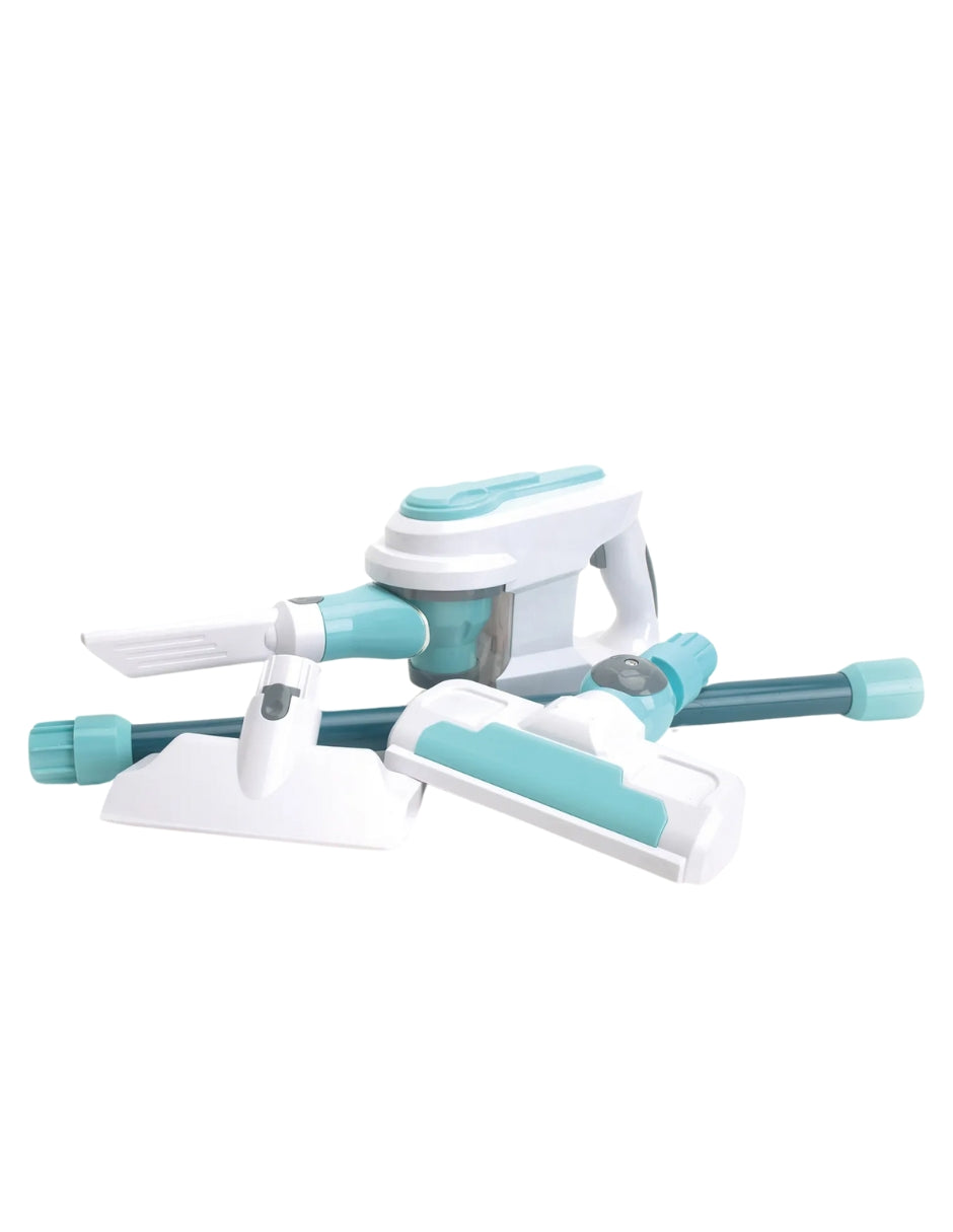PINGÜE® Role Play | Set de Aspiradora a Escala | Estilo Trendy tipo DYSON | Azul Pastel | Juguetes Niños y Niñas