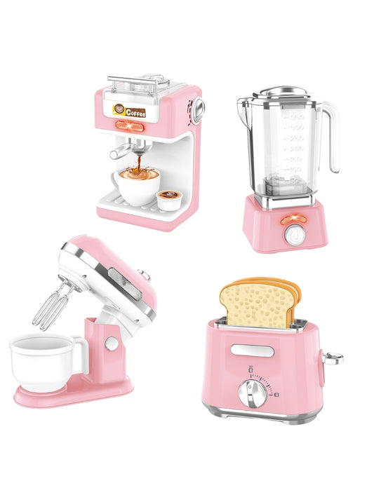 PINGÜE® Role Play | Paquete de 4 piezas de accesorios de cocina estilo Trendy | Color Rosa Pastel | Juguetes Niños y Niñas