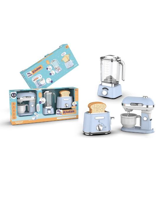 PINGÜE® Role Play | Paquete de 3 piezas de accesorios de cocina estilo Trendy | Color Azul Pastel | Juguetes Niños y Niñas