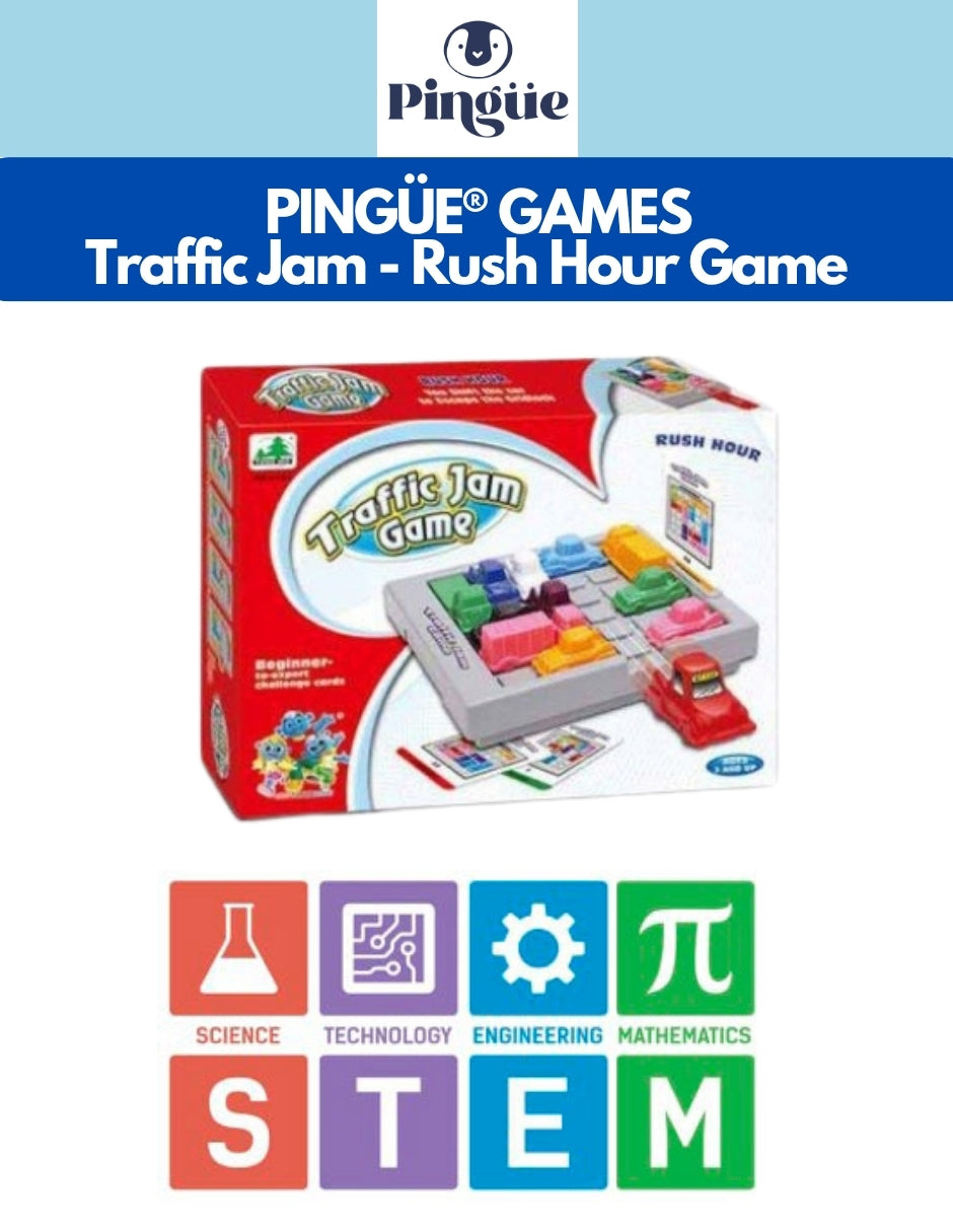 PINGÜE® Games STEM | Traffic Jam Game | Juego de Lógica Rush Hour (5+ años) | Juegos Mesa para toda la familia