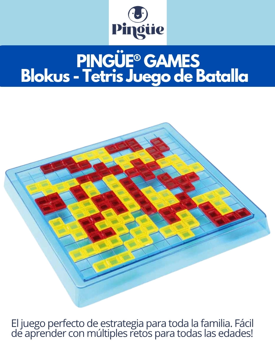 PINGÜE® Games STEM | Blokus | Juego de Mesa Batalla Tablero Tetris | Desafío Estratégico | Juegos de Mesa para toda la Familia