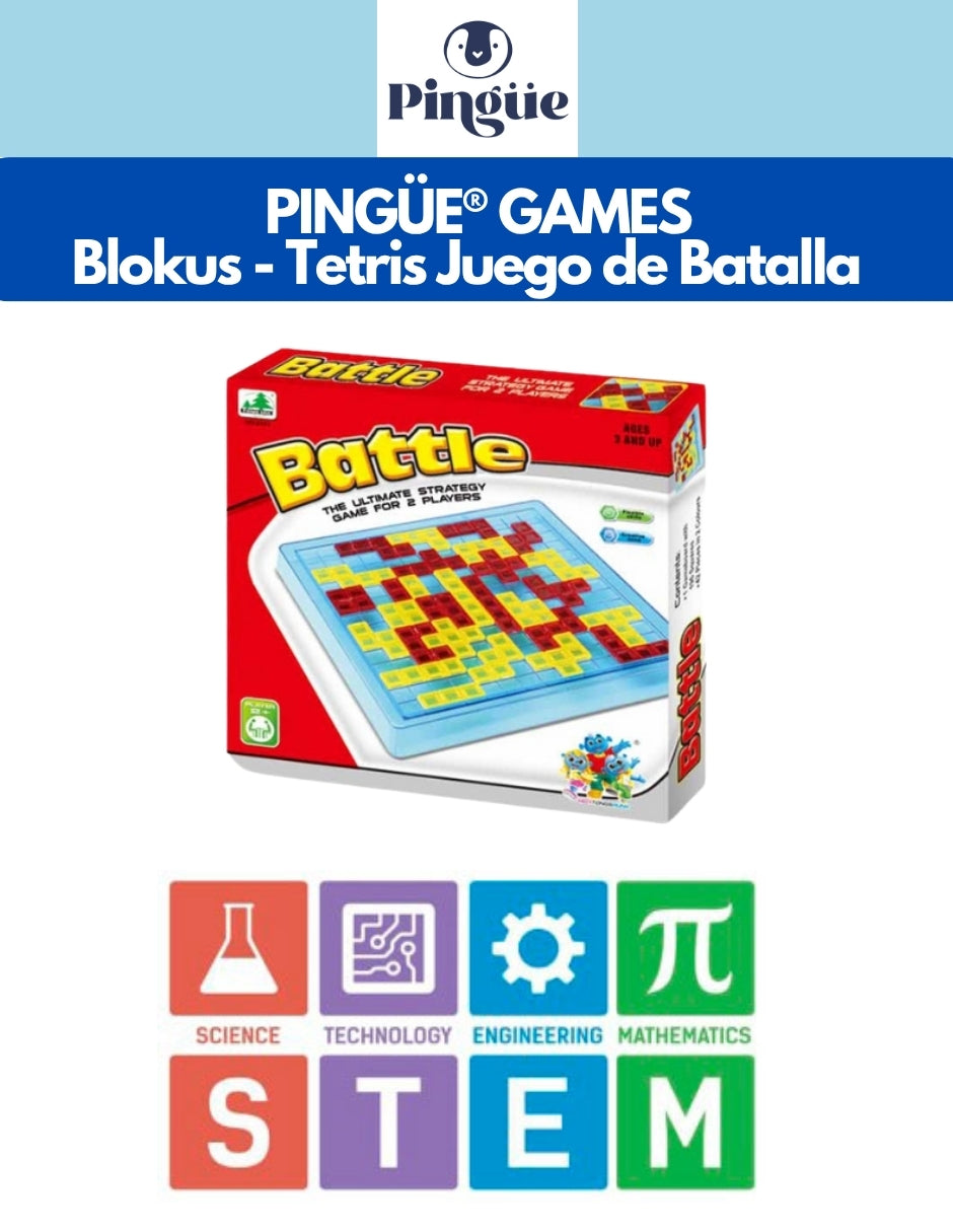 PINGÜE® Games STEM | Blokus | Juego de Mesa Batalla Tablero Tetris | Desafío Estratégico | Juegos de Mesa para toda la Familia