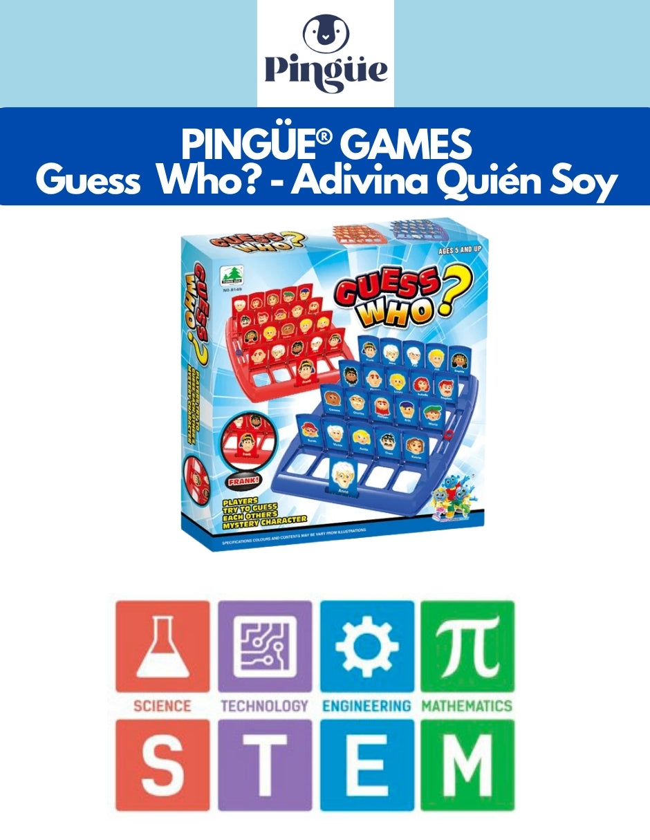 PINGÜE® Games | Juego de Mesa Familiar GUESS WHO | Adivina Quién es el Personaje | Juegos de Mesa para toda la Familia