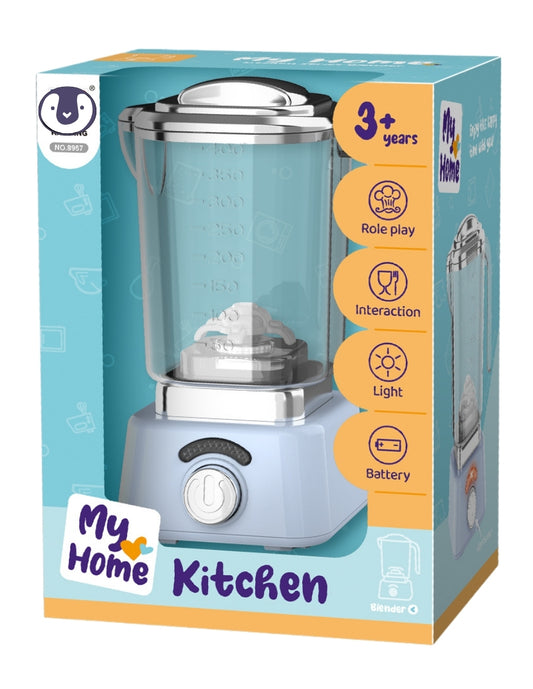 PINGÜE® Role Play | Set de Licuadora a Escala | Estilo Trendy tipo KitchenAid | Color Azul Pastel