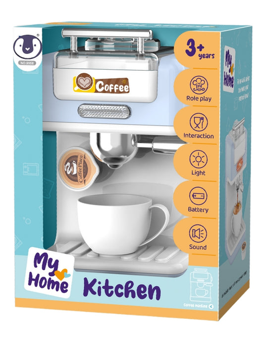 PINGÜE® Role Play | Set a escala de cafetera estilo Trendy | Color azul pastel | Juguetes Niños y Niñas