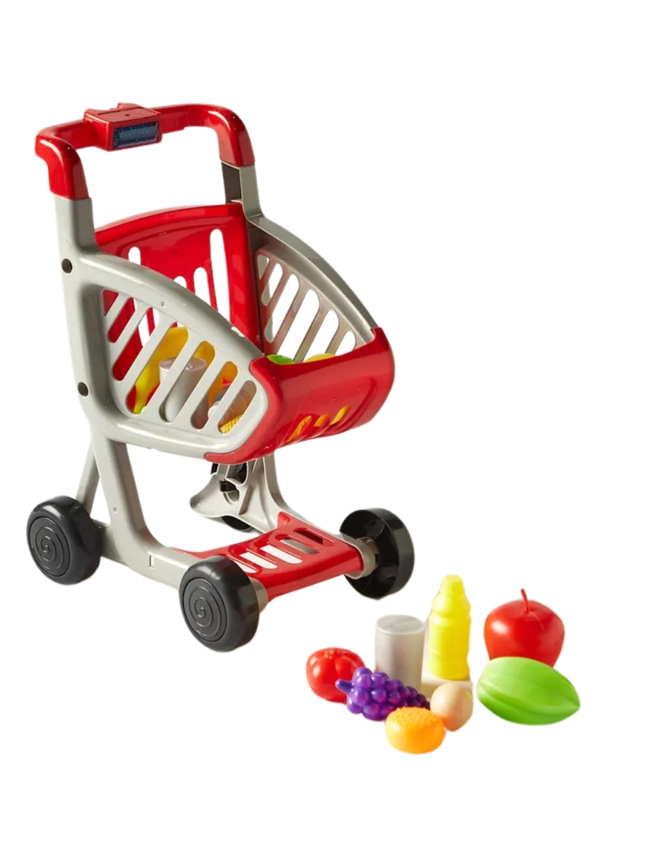 PINGÜE® Role Play | Set a Escala Carrito de Compras de Supermercado, 42 Piezas con Música, Luces y Sonidos, Tamaño 39x29x49 cm, Edad 3+. Juguetes Niñas