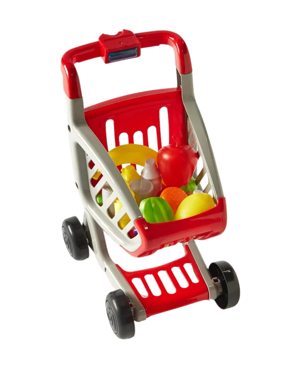 PINGÜE® Role Play | Set a Escala Carrito de Compras de Supermercado, 42 Piezas con Música, Luces y Sonidos, Tamaño 39x29x49 cm, Edad 3+. Juguetes Niñas