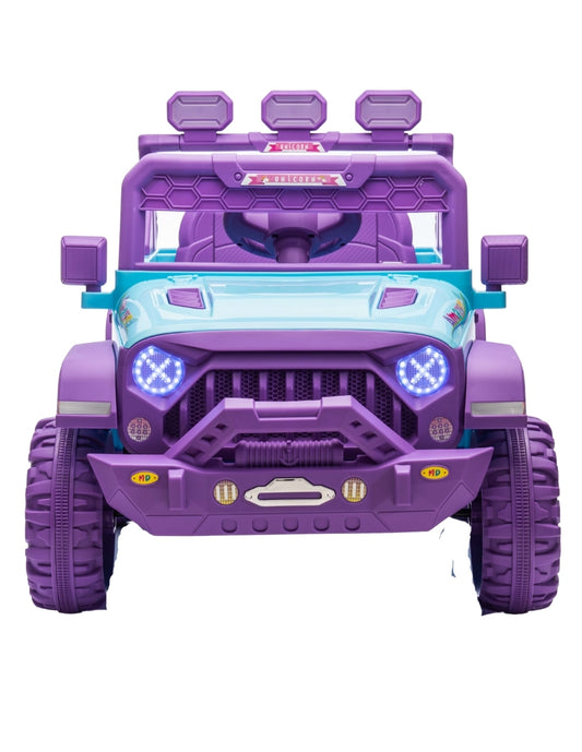PINGÜE® Montable Eléctrico Niños Jeep Unicornio 12V 7AH | Control Remoto 2.4 GHz | Batería 12V 7AH |8 Km/h | 2 Motores 35W |Luces LED, Música, Radio|