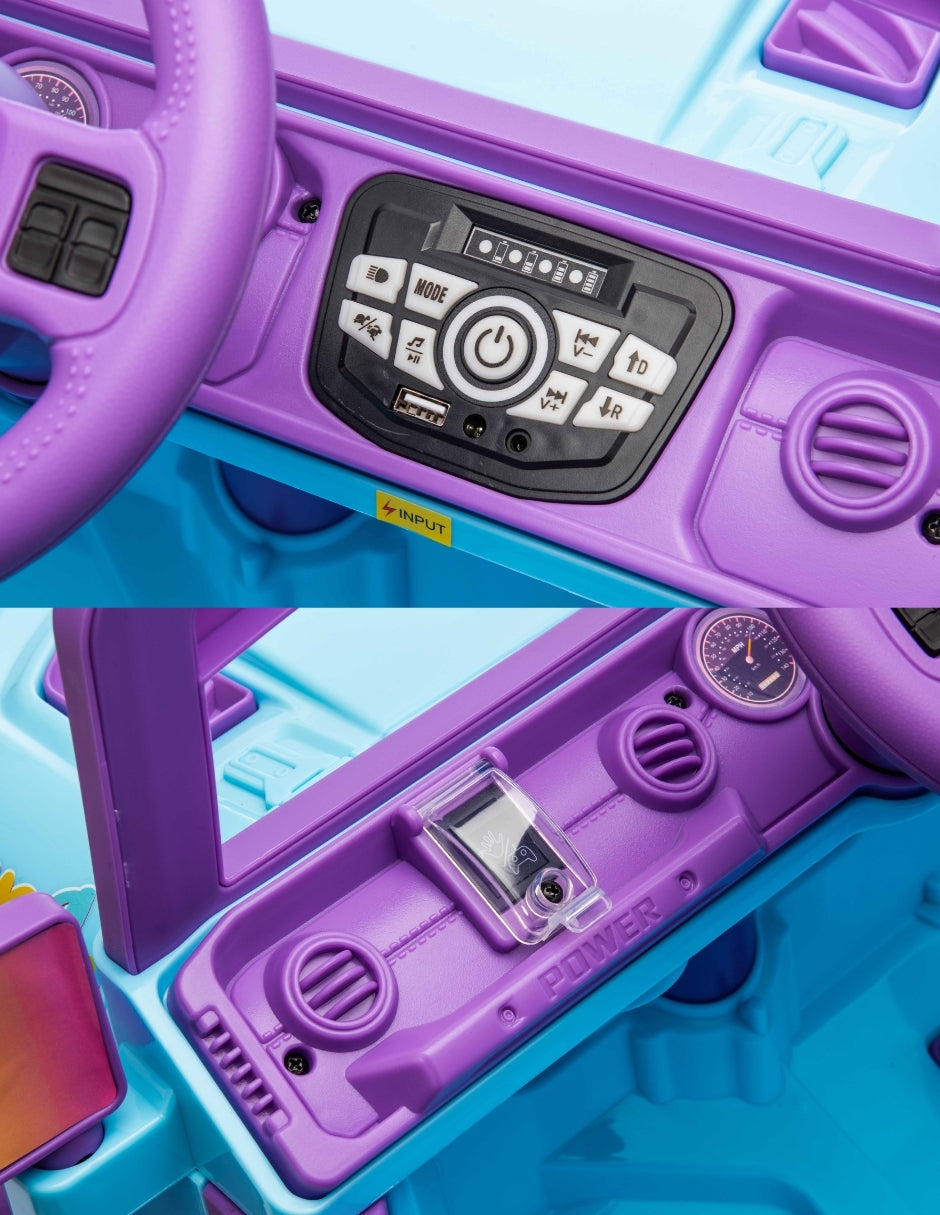 PINGÜE® Montable Eléctrico Niños Jeep Unicornio 12V 7AH | Control Remoto 2.4 GHz | Batería 12V 7AH |8 Km/h | 2 Motores 35W |Luces LED, Música, Radio|