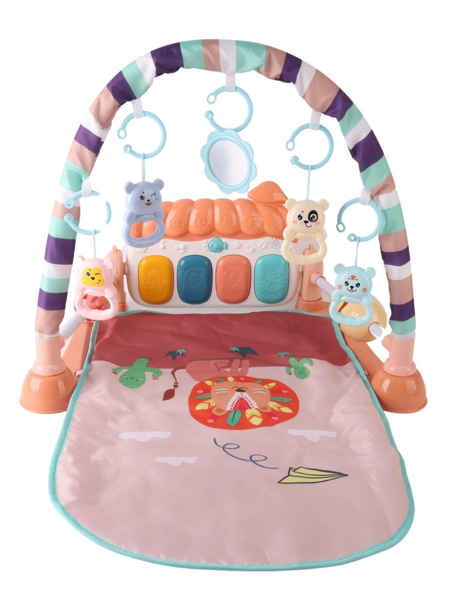 PINGÜE® Bebés | Gimnasio interactivo con tapete musical para bebé | Estimulación temprana con luces, sonidos y pataditas.