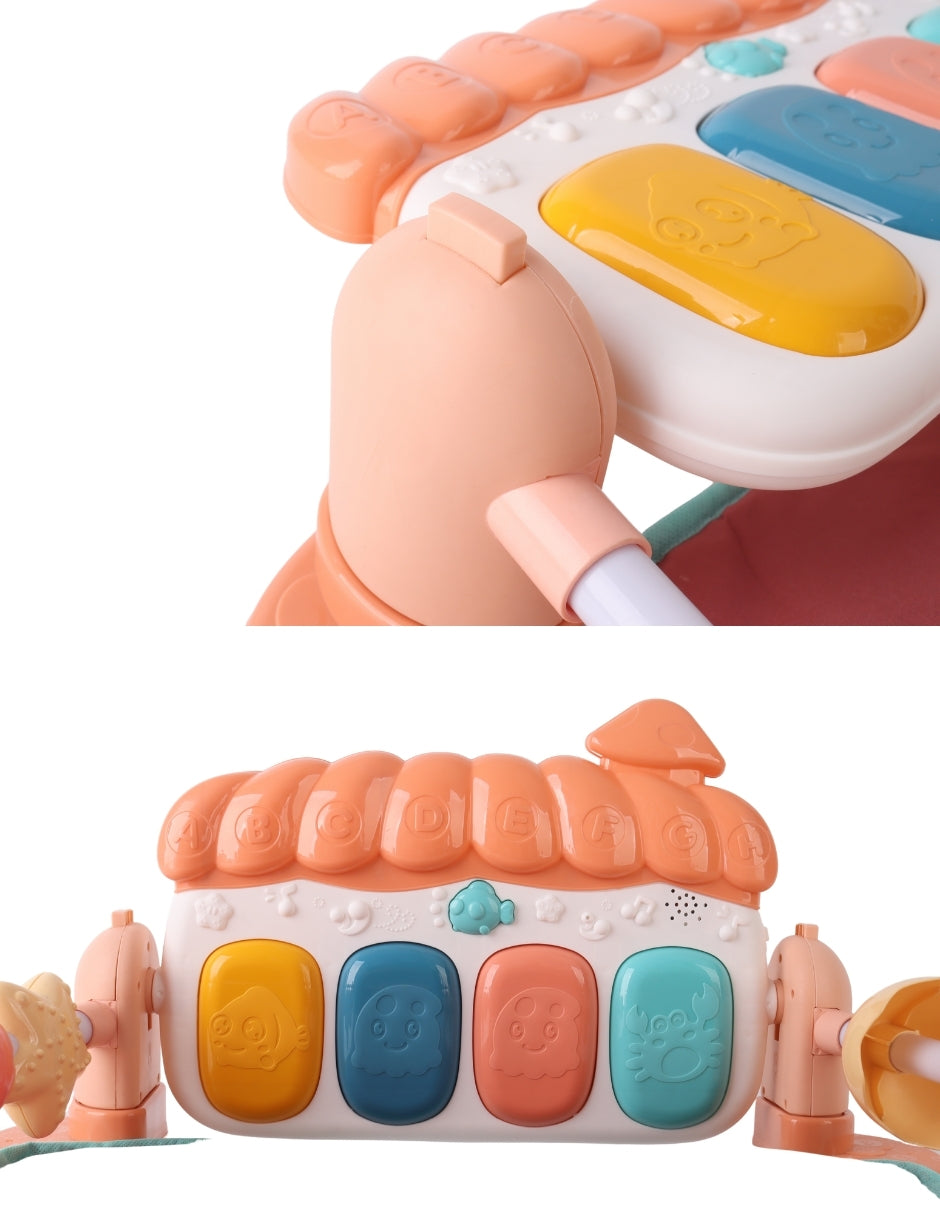 PINGÜE® Bebés | Gimnasio interactivo con tapete musical para bebé | Estimulación temprana con luces, sonidos y pataditas.