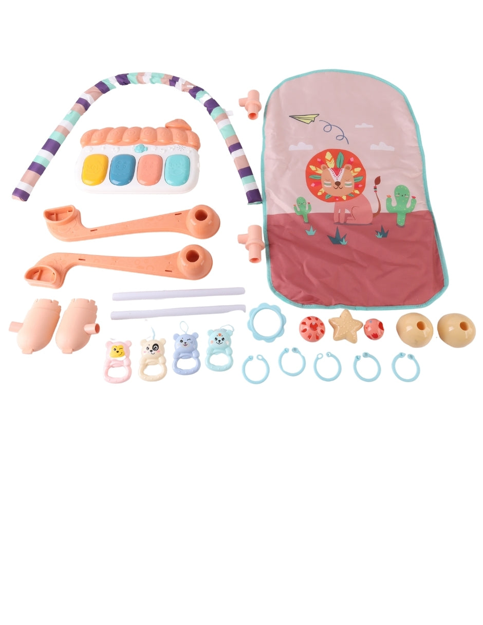 PINGÜE® Bebés | Gimnasio interactivo con tapete musical para bebé | Estimulación temprana con luces, sonidos y pataditas.