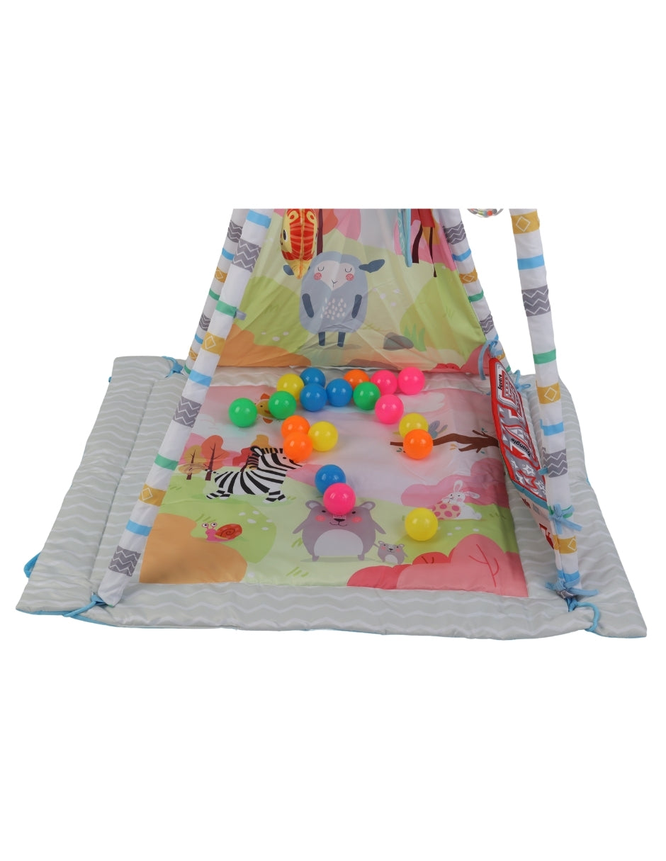 PINGÜE® Bebés | Gimnasio para bebé con alberca de pelotas y corral | Tapete de juegos para estimulación temprana.