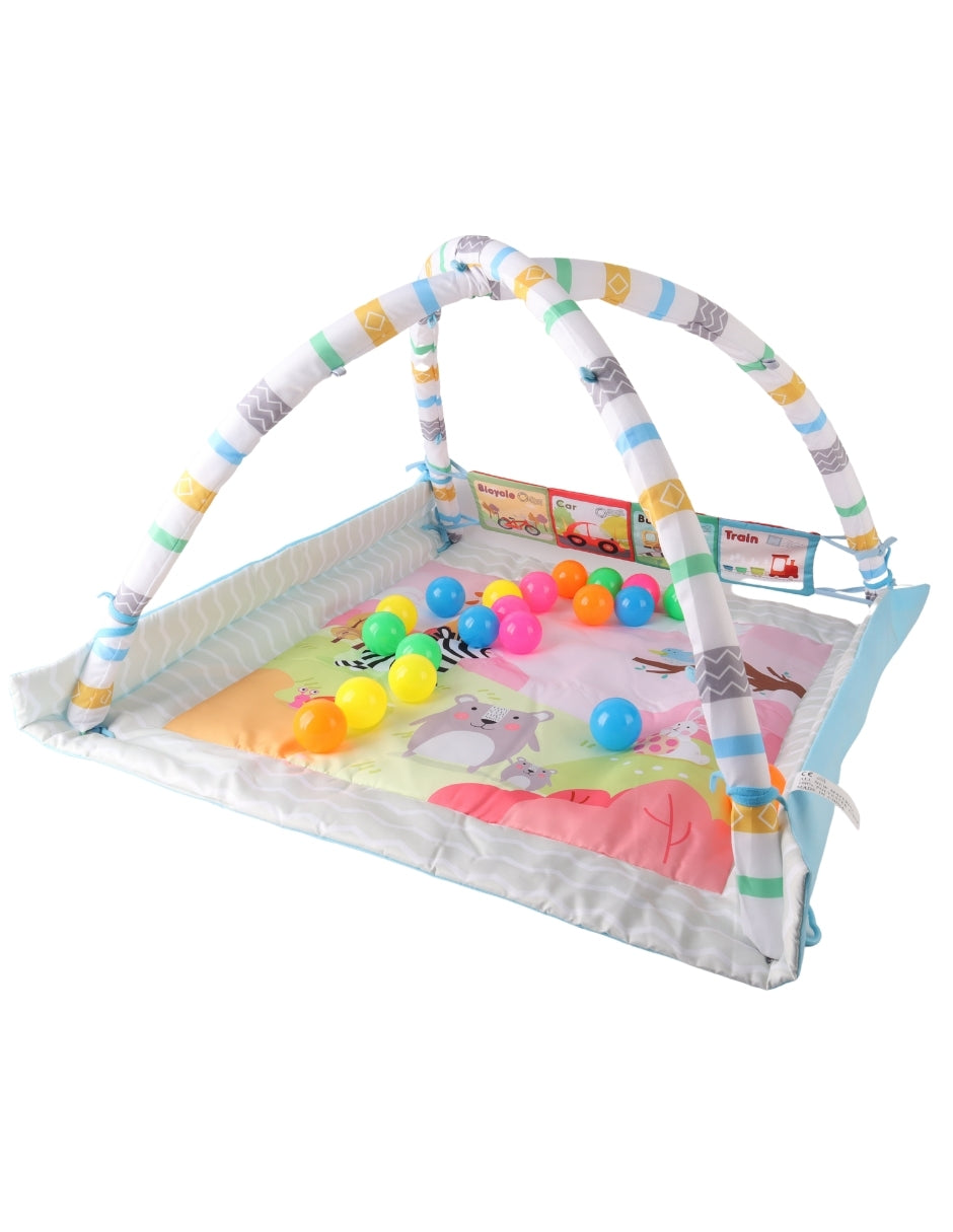 PINGÜE® Bebés | Gimnasio para bebé con alberca de pelotas y corral | Tapete de juegos para estimulación temprana.