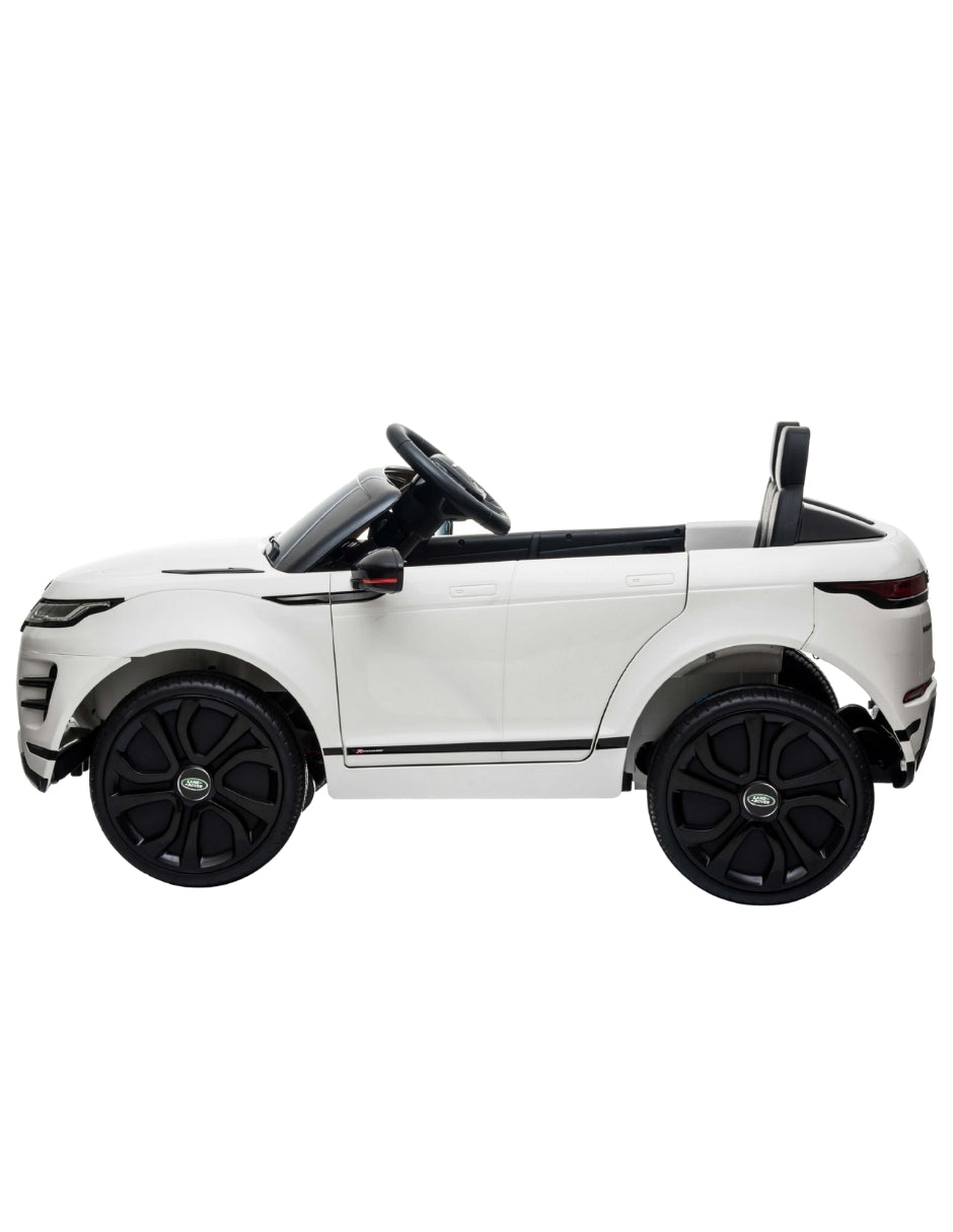 PINGÜE® Montable Eléctrico para Niños| Range Rover® Evoque Licencia Oficial |Control Remoto 2.4Ghz | Batería 12V 4.5AH | USB Música Radio Luz LED | 2 Motor 25W | WHITE