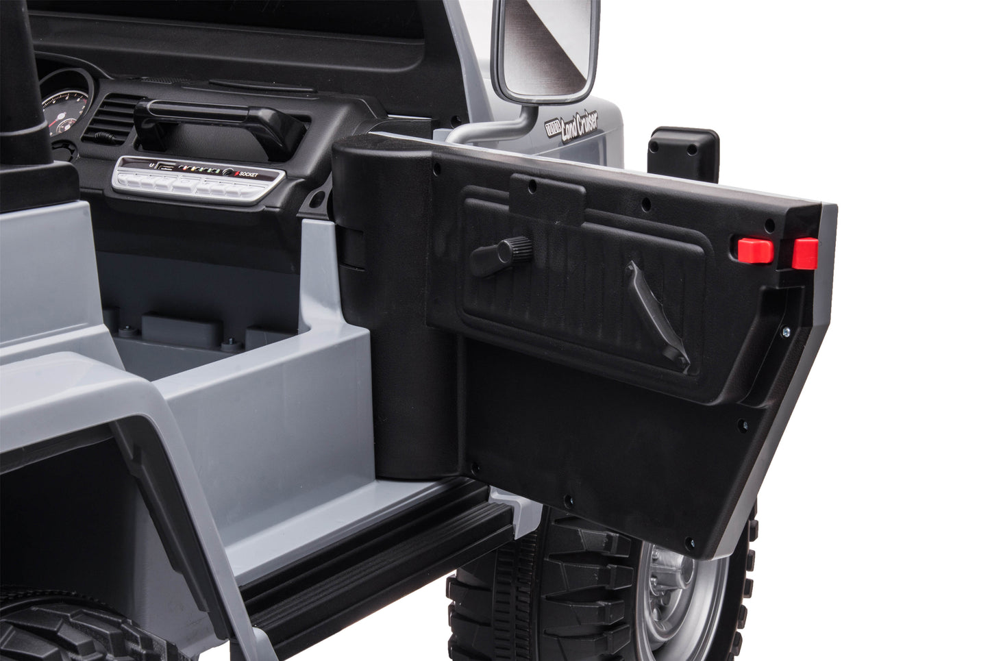 PINGÜE® Montable Eléctrico Toyota FJ-40 | Control Remoto 2.4 GHz | Batería 12V 7AH |8 Km/h | 2 Motores 550 |Luces LED, Música, Radio