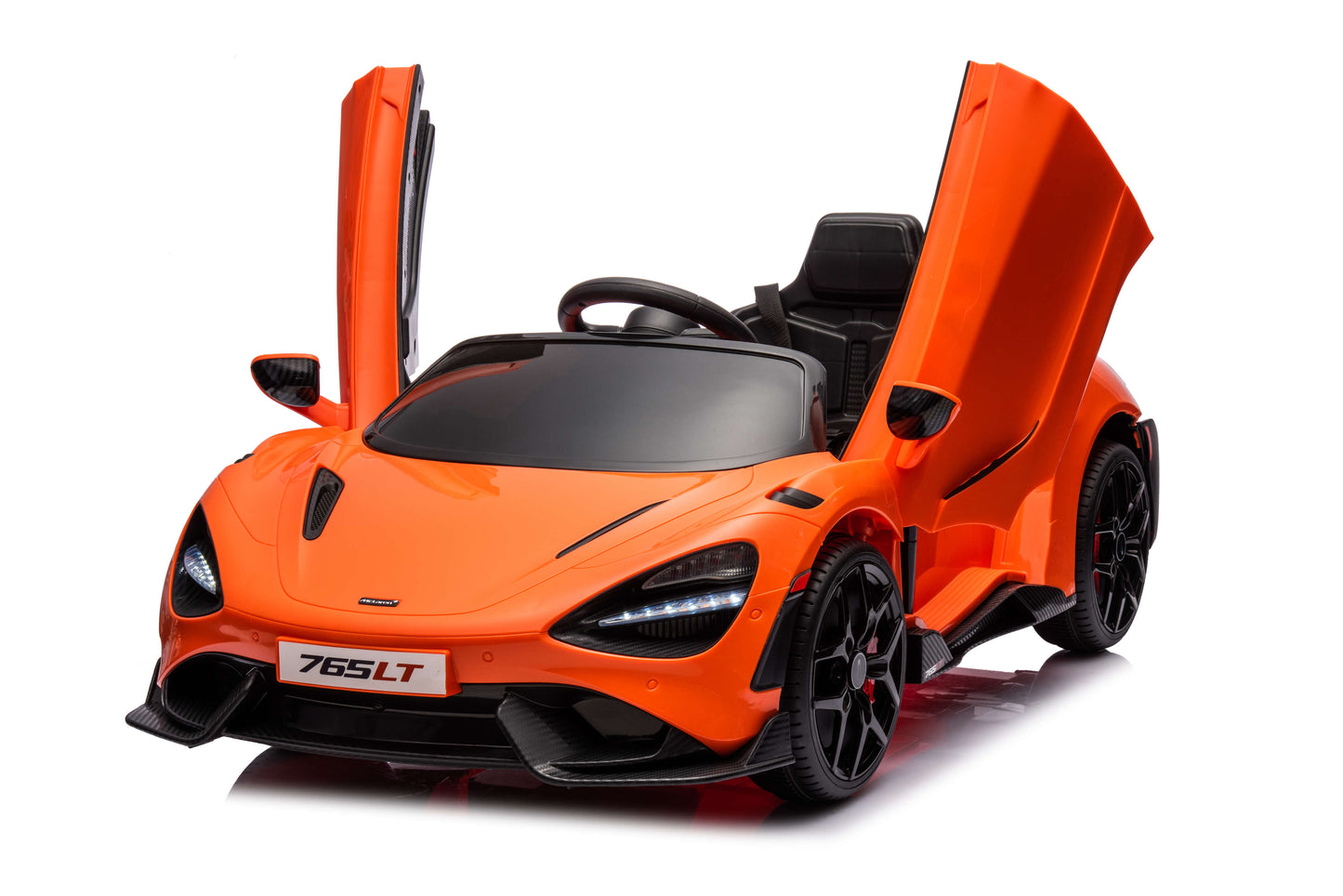 PINGÜE® Montable Eléctrico Niños McLaren® 765LT - Licencia Oficial | Control Remoto 2.4 GHz | Batería 12V 4.5AH |8 Km/h | 2 Motores 390 |Luces LED, Música, Radio|