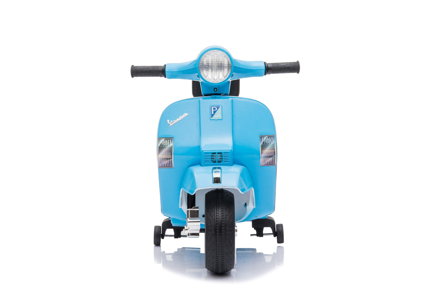 PINGÜE® Motocicleta Montable Eléctrica para Niños Vespa PX150 - Licencia Oficial | Batería 6V 4.5AH |Música, Pedal, Suspensión de Resorte | Ruedas de Soporte y Balance