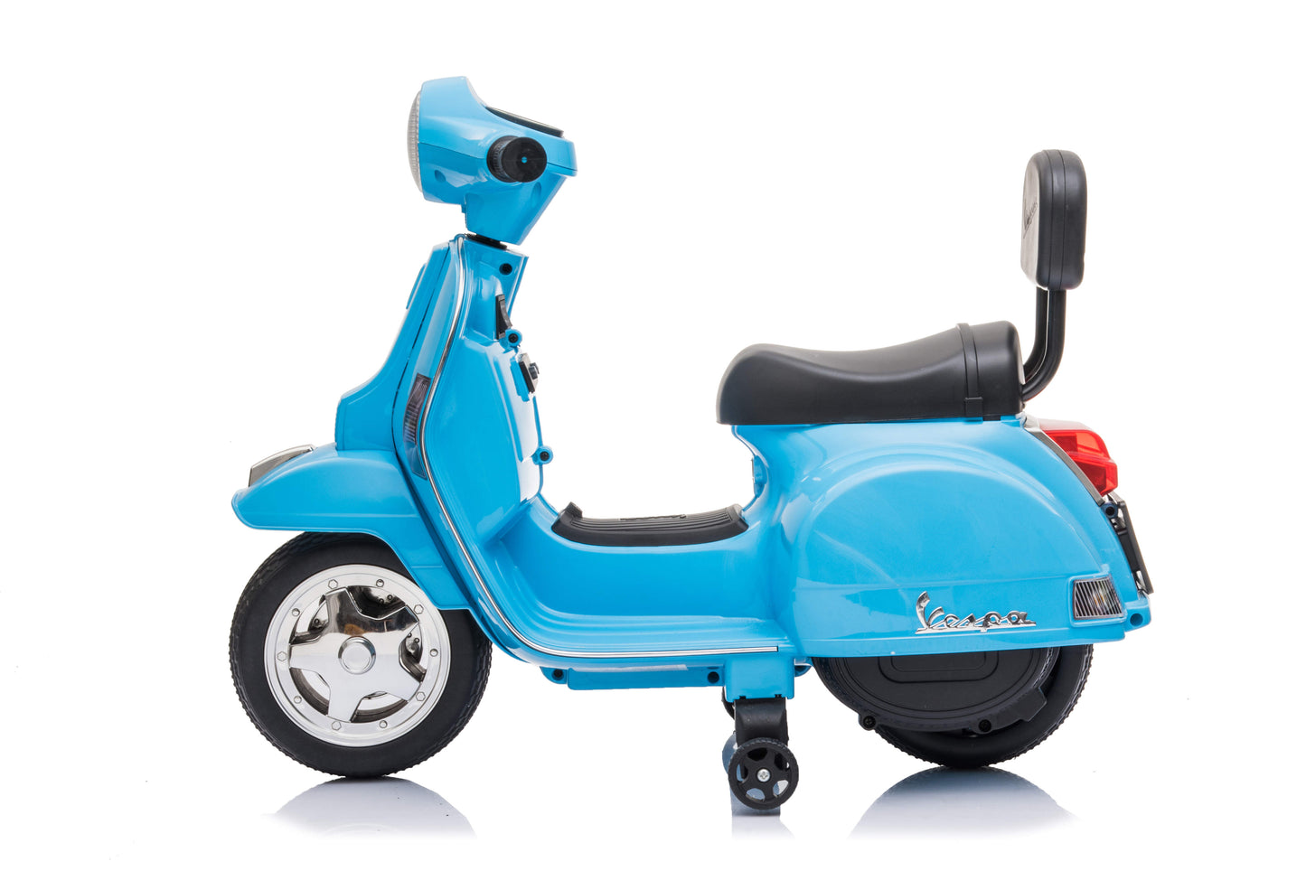 PINGÜE® Motocicleta Montable Eléctrica para Niños Vespa PX150 - Licencia Oficial | Batería 6V 4.5AH |Música, Pedal, Suspensión de Resorte | Ruedas de Soporte y Balance