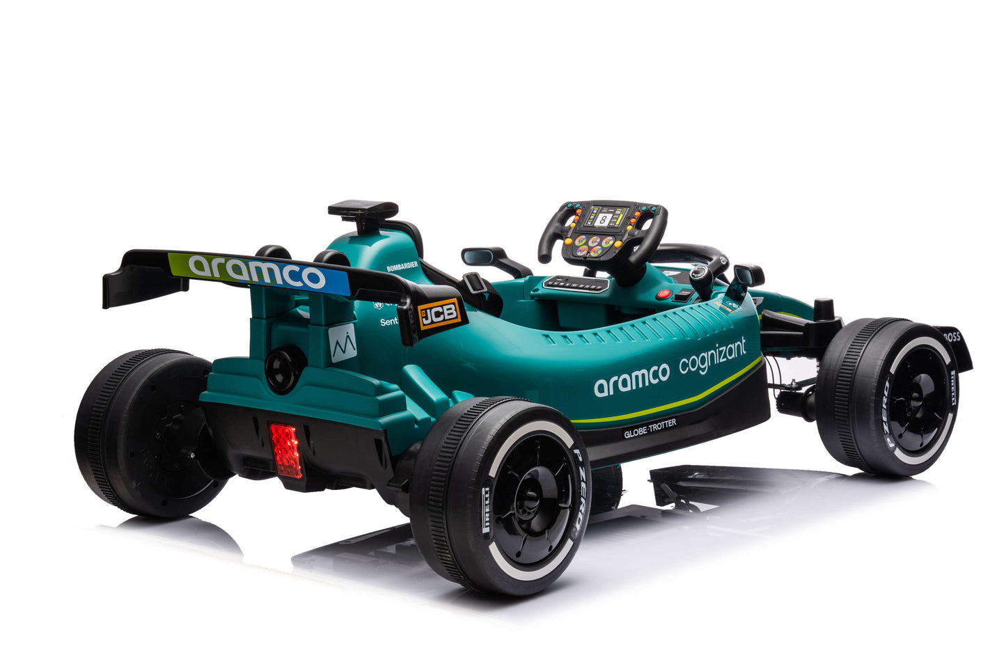 PINGÜE® Montable Go-Kart Eléctrico Niños Aston Martin Formula 1 Team AMR23 - Licencia Oficial | Control Remoto 2.4 GHz | Batería 12V 7AH |8 Km/h | 2 Motores 550 de 12,000 RPM |Luces LED, Música, Radio|