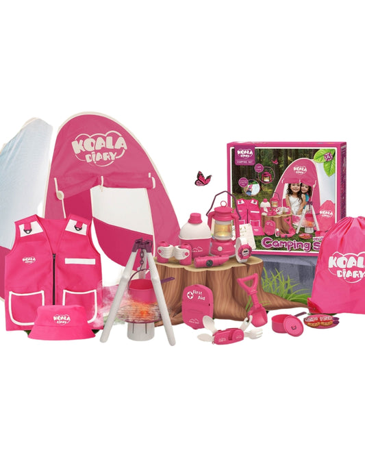 PINGÜE® Outdoors and Sports | Set Infantil | Juego de Campamento Infantil | Casa de Campaña y Accesorios Kit Captura de Insectos | Color Rosa | Juguetes Niños y Niñas.