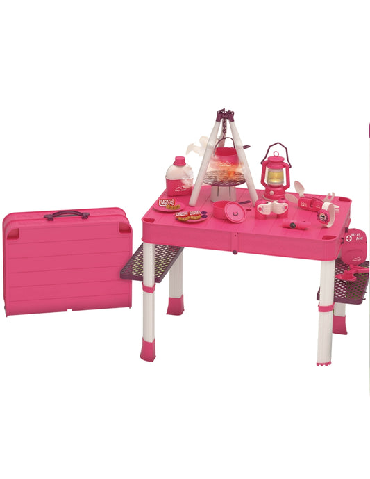 PINGÜE® Outdoors and Sports | Juego de Campamento Infantil | Mesa de Campamento Infantil | Mesa Exterior y Accesorios de Juego | Juguetes Niños y Niñas