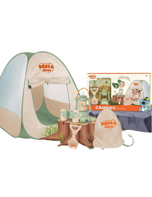 PINGÜE® Outdoors and Sports | Set Infantil | Juego de Campamento Infantil | Casa de Campaña y Accesorios, Color Verde | Juguetes Niños y Niñas