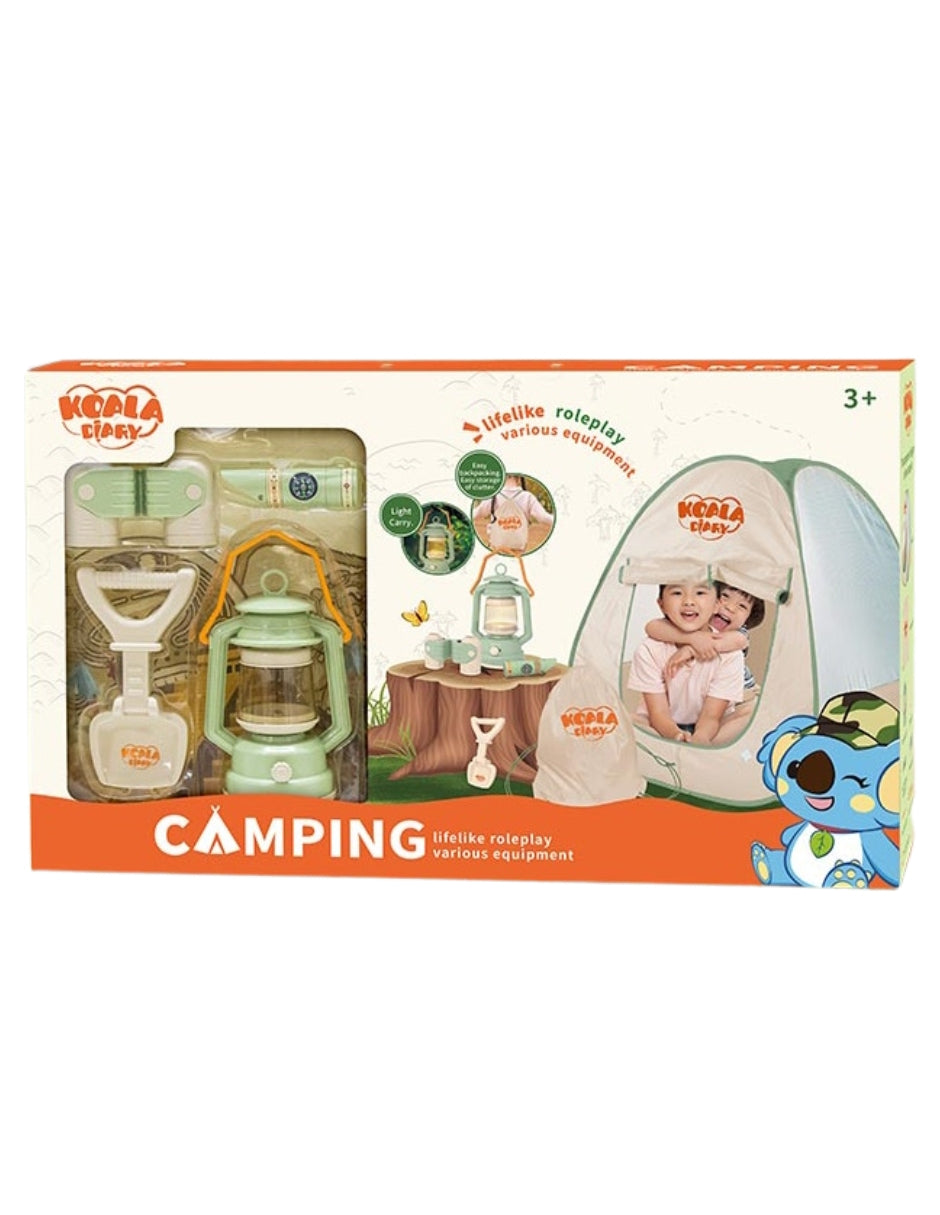 PINGÜE® Outdoors and Sports | Set Infantil | Juego de Campamento Infantil | Casa de Campaña y Accesorios, Color Verde | Juguetes Niños y Niñas