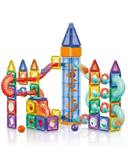 PINGÜE® Magnetic | Set de Bloques de Construcción Magnéticos 3D | 126 Piezas | Mod. Parque de Diversiones | STEM | Juguetes Niños y Niñas.