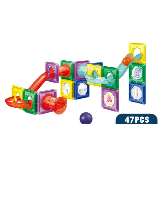 PINGÜE® Magnetic | Set de Bloques de Construcción Magnéticos 3D | 47 Piezas | Incluye Túneles y Toboganes | STEM | Juguetes Niños y Niñas.