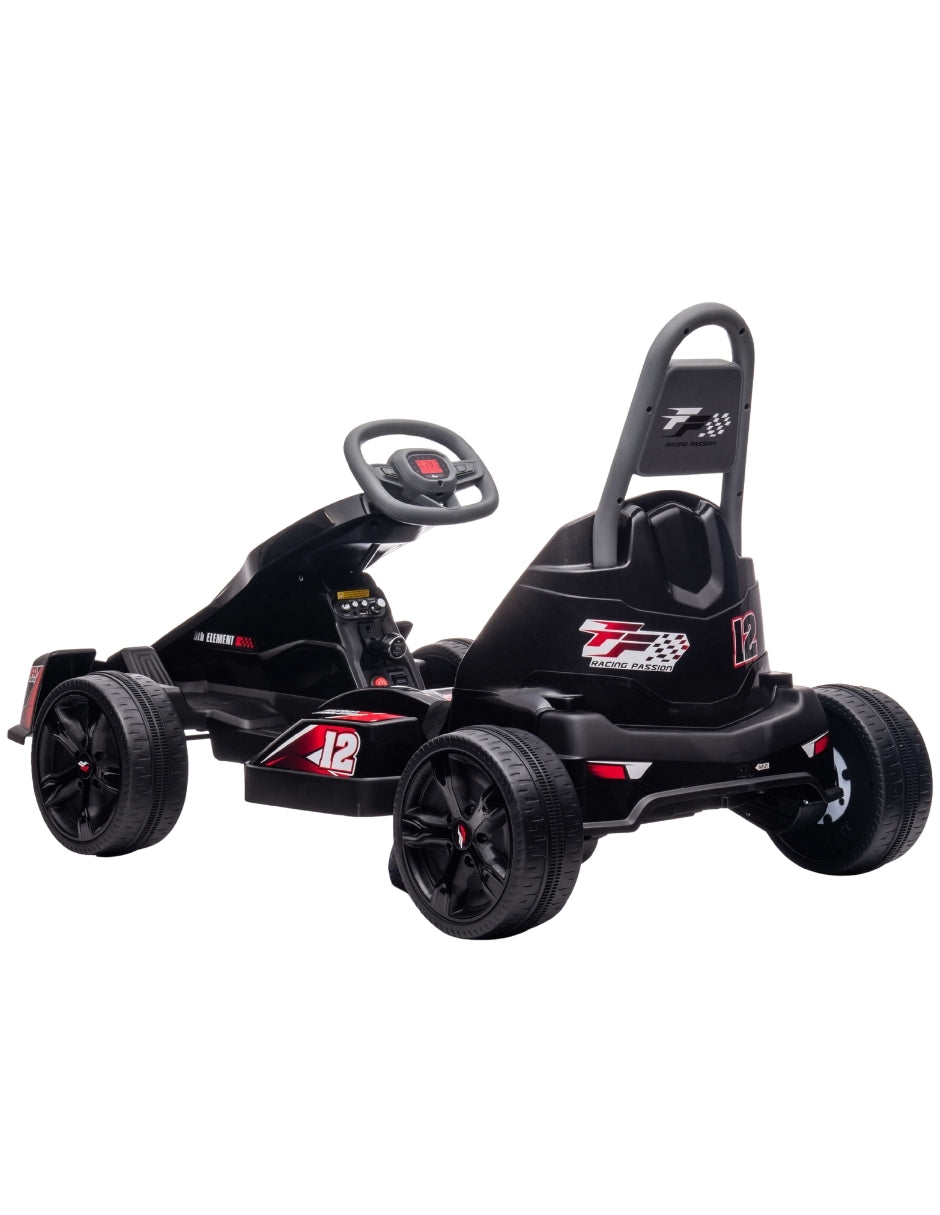 PINGÜE® Montable Eléctrico Niños Tipo Go-Kart | Control Remoto 2.4 GHz | Batería 12V 7AH |8 Km/h | 2 Motores 35W |Luces LED, Música, Radio|