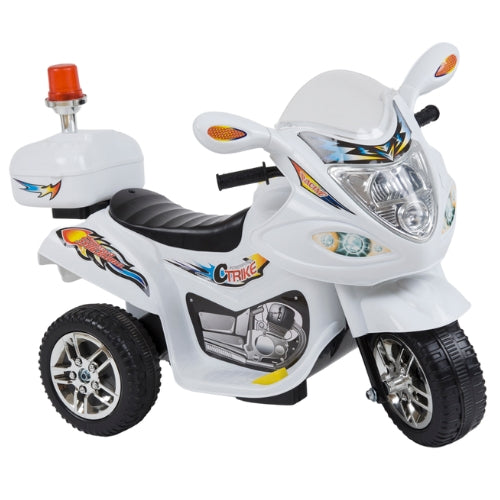 PINGÜE® Motocicleta Eléctrica tipo Triciclo para Niños | Estilo Patrulla Policía | Batería 6V, Avance/Atrás, Ruedas Traseras Motorizadas | Seguro y Divertido | ATV/Todo Terreno |