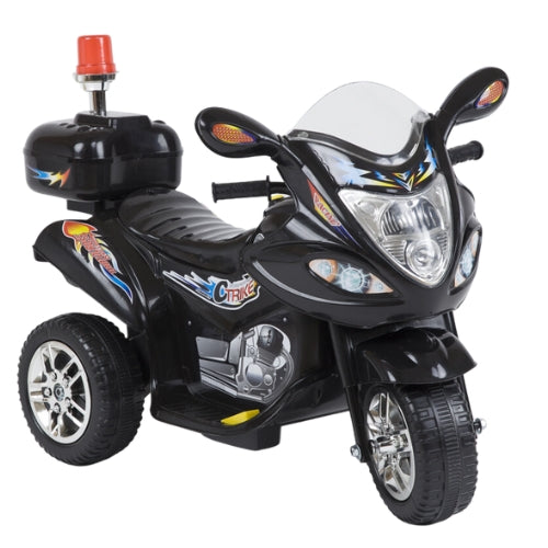 PINGÜE® Motocicleta Eléctrica tipo Triciclo para Niños | Estilo Patrulla Policía | Batería 6V, Avance/Atrás, Ruedas Traseras Motorizadas | Seguro y Divertido | ATV/Todo Terreno |