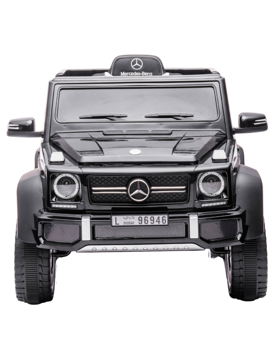 PINGÜE® Montable Eléctrico Niños Mercedes Benz®  G63 AMG 6X6 Licencia Oficial | Control Remoto 2.4 GHz | Batería 12V 7AH |8 Km/h | 2 Motores 35W | Luces LED, Música, Radio| BLACK