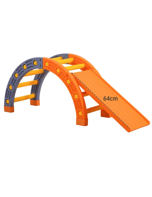 PINGÜE® In-Outdoors | Círculo de Pikler con resbaladilla | Juguetes para niños juego y movimiento libre | Montesori | Fabricado en HDPE | Uso interior y exterior | 152 x 44 x 55 cm