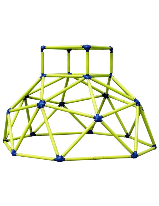 PINGÜE® In-Outdoors | Marco y torre de escalada para niños de 3 a 6 años | Domo/Cúpula para Escalar | Color Azul y Verde | Tamaño 118x138cm