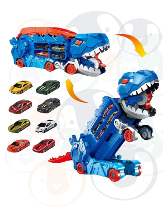 PINGÜE® City & Speed | Pista Dino Track para Niños | Set de Transporte y Almacenamiento | Alta Velocidad, Para Vehículos 1:64 | Azul | Tamaño 63x14x31 | Juguetes Niños estilo Hot Wheels.