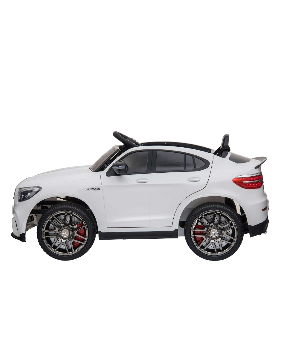 PINGÜE® Montable Eléctrico Niños Mercedes Benz®  AMG GLC63S COUPE Licencia Oficial | Control Remoto 2.4 GHz | Batería 12V 7AH |8 Km/h | 2 Motores 540 | Luces LED, Música, Radio| WHITE