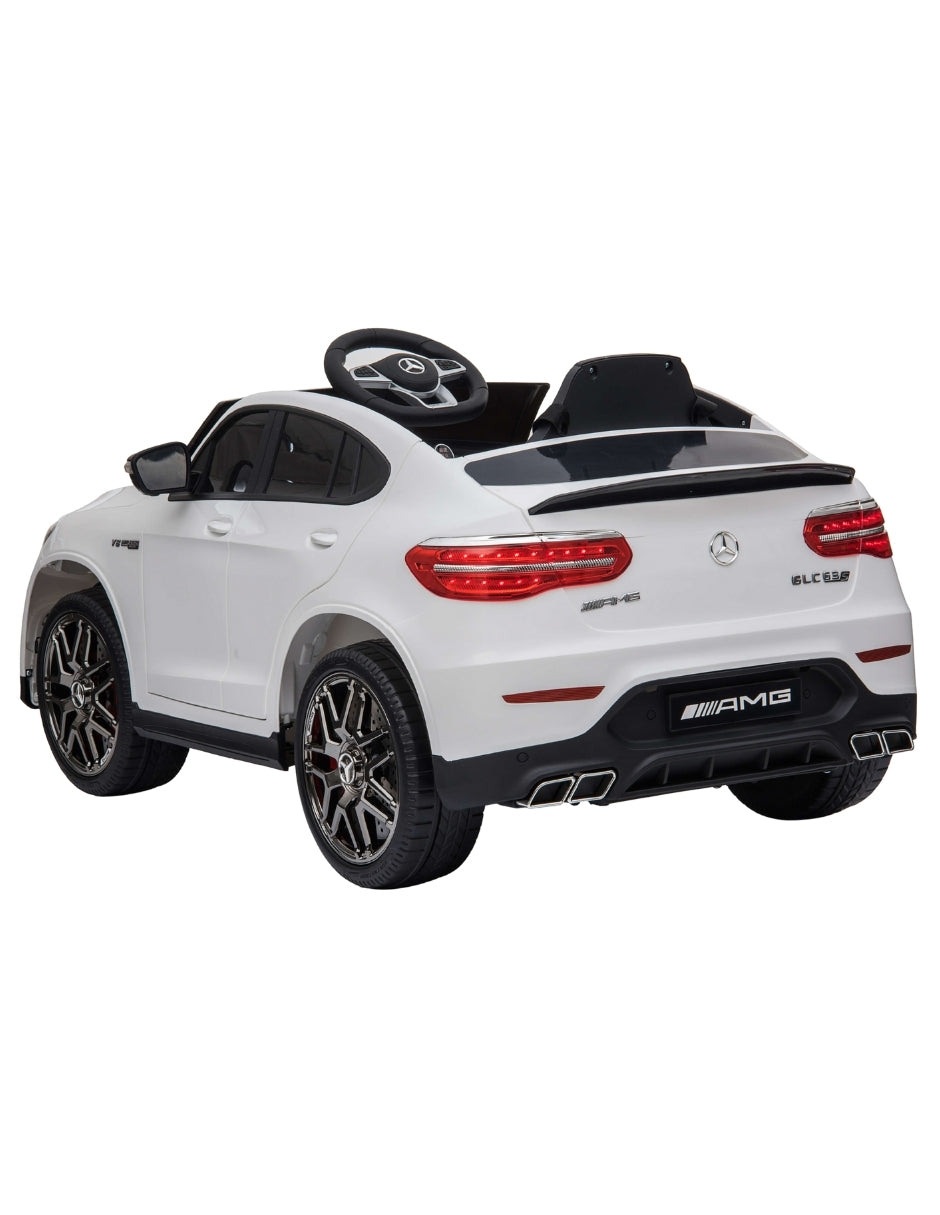 PINGÜE® Montable Eléctrico Niños Mercedes Benz®  AMG GLC63S COUPE Licencia Oficial | Control Remoto 2.4 GHz | Batería 12V 7AH |8 Km/h | 2 Motores 540 | Luces LED, Música, Radio| WHITE