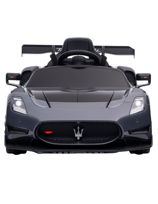 PINGÜE® Montable Eléctrico Niños Maserati® GT2 Licencia Oficial | Control Remoto 2.4 GHz | Batería 12V 4.5AH |8 Km/h | 2 Motores 390 | Luces LED, Música, Radio| GRAY