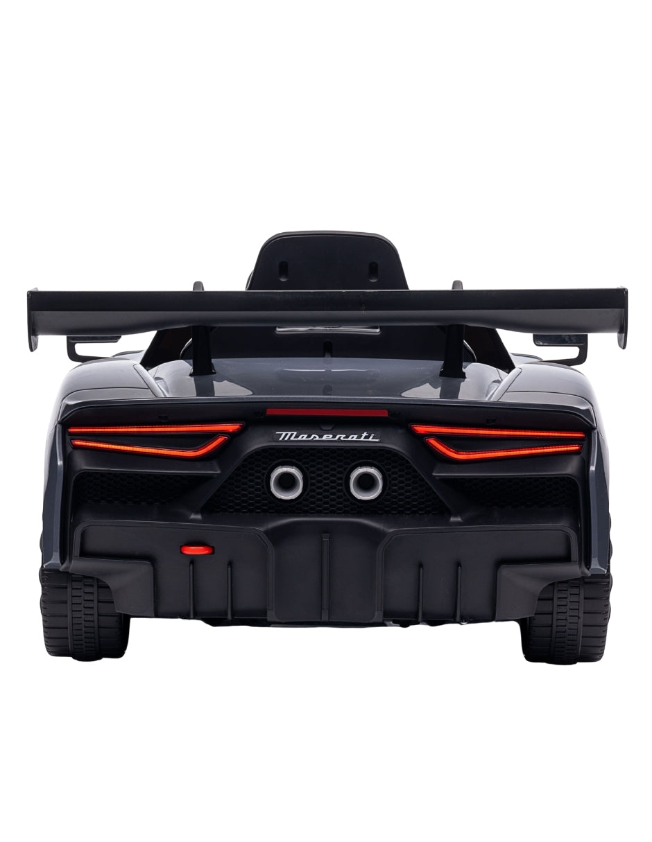 PINGÜE® Montable Eléctrico Niños Maserati® GT2 Licencia Oficial | Control Remoto 2.4 GHz | Batería 12V 4.5AH |8 Km/h | 2 Motores 390 | Luces LED, Música, Radio| GRAY