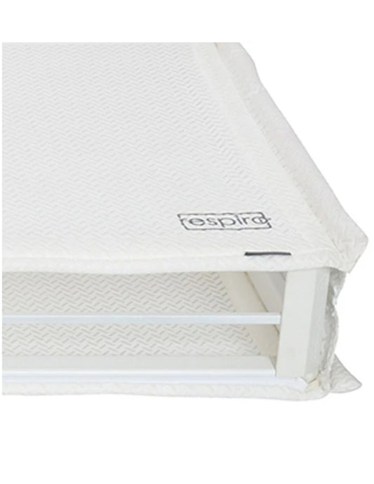 Colchón Respiro® BabyTrend® para Cuna y Cama de Niños | 100% Transpirable, Hipoalergénico, No Tóxico | Evita Chinches y Ácaros | Lavable | Funda Incluida | Blanco