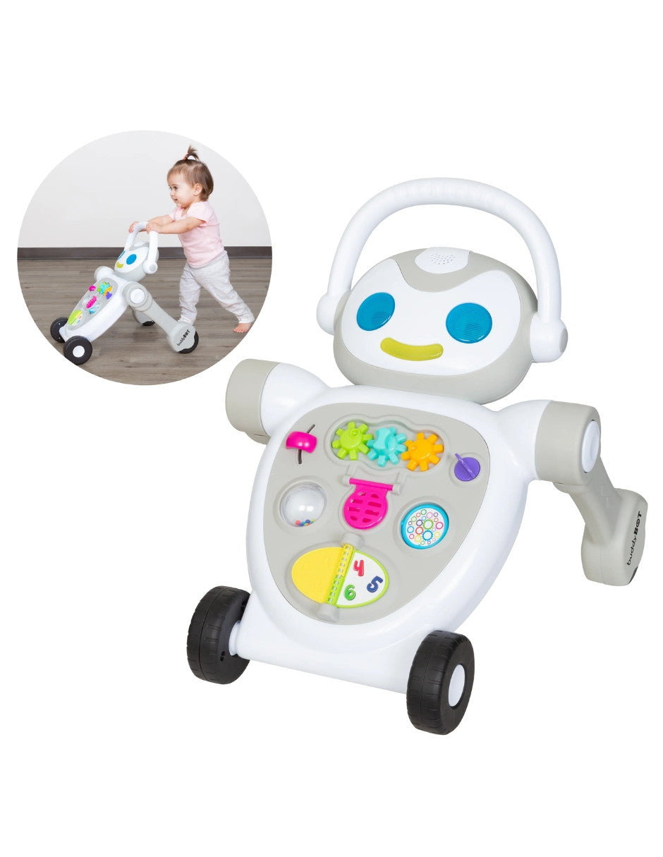 BabyTrend® Smart Steps® Buddy Bot | Andadera 2 en 1 para niños | Modelo robot con luces, sonidos y música | Juguete de aprendizaje y desarrollo | Diferentes etapas de desarrollo.
