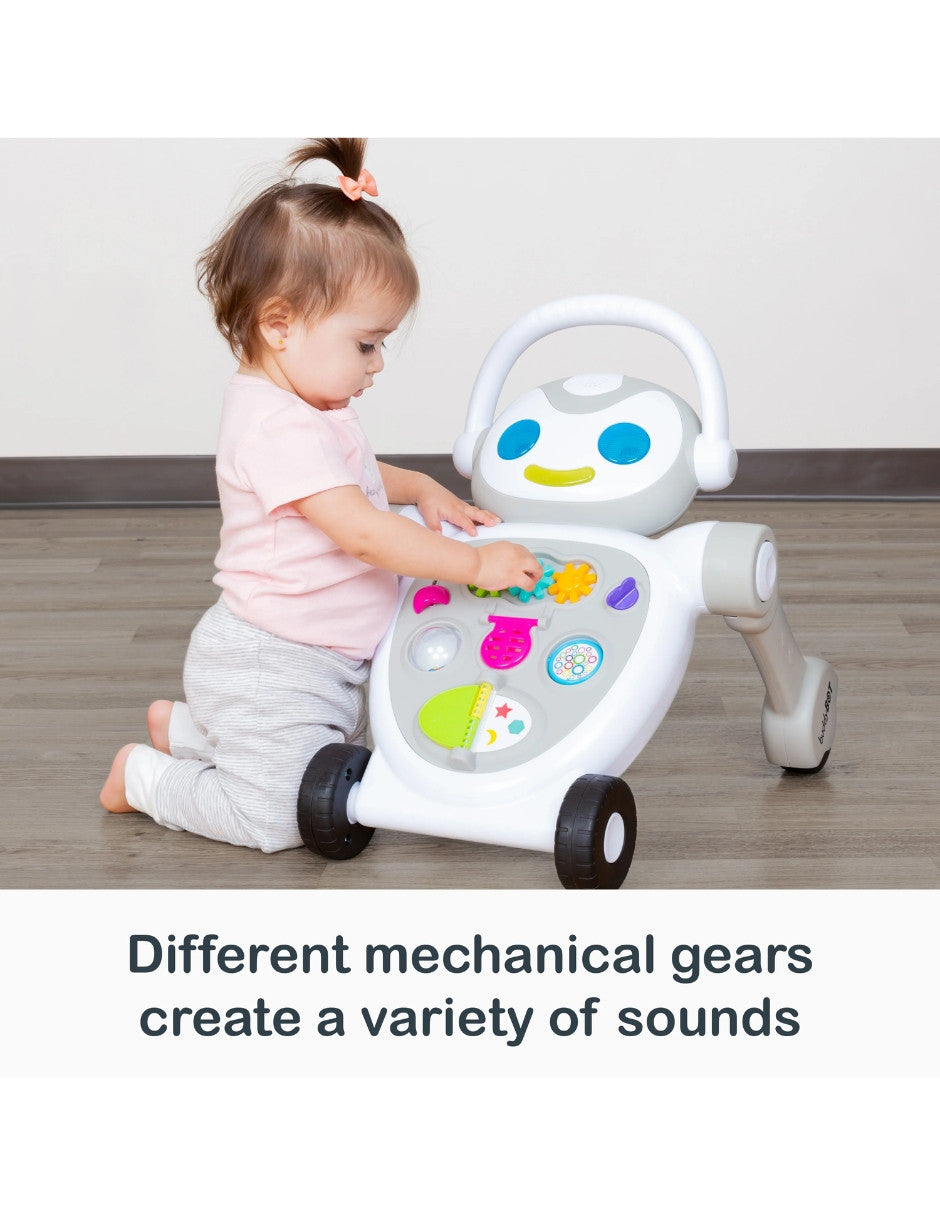 BabyTrend® Smart Steps® Buddy Bot | Andadera 2 en 1 para niños | Modelo robot con luces, sonidos y música | Juguete de aprendizaje y desarrollo | Diferentes etapas de desarrollo.