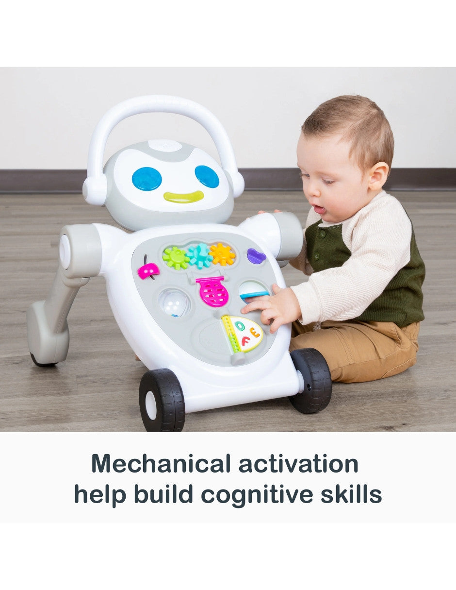 BabyTrend® Smart Steps® Buddy Bot | Andadera 2 en 1 para niños | Modelo robot con luces, sonidos y música | Juguete de aprendizaje y desarrollo | Diferentes etapas de desarrollo.
