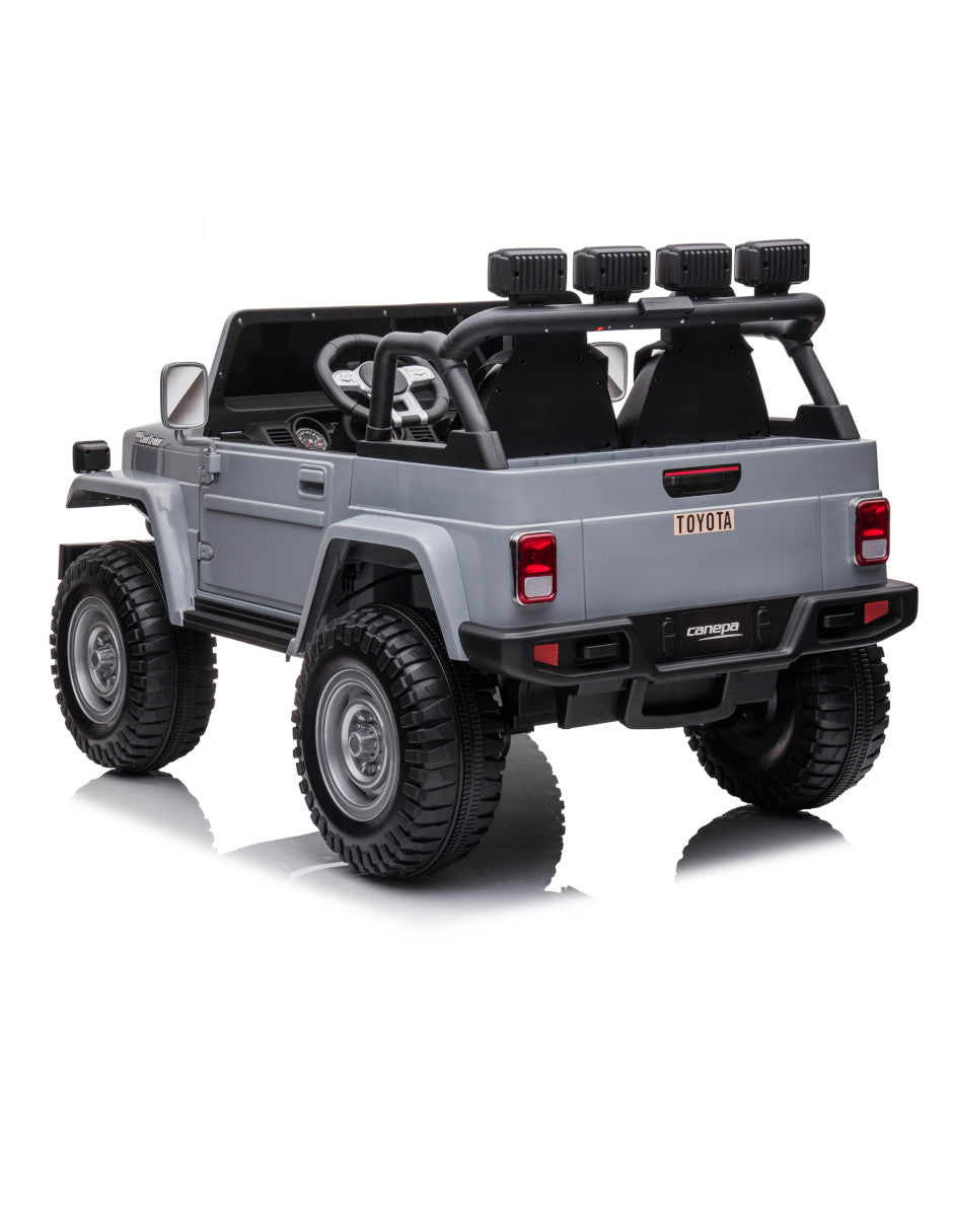 PINGÜE® Montable Eléctrico Niños Toyota® FJ-40 Land Cruiser® Licencia Oficial | Control Remoto 2.4 GHz, 24V, Luces LED, Música, Radio | 2 Motores |