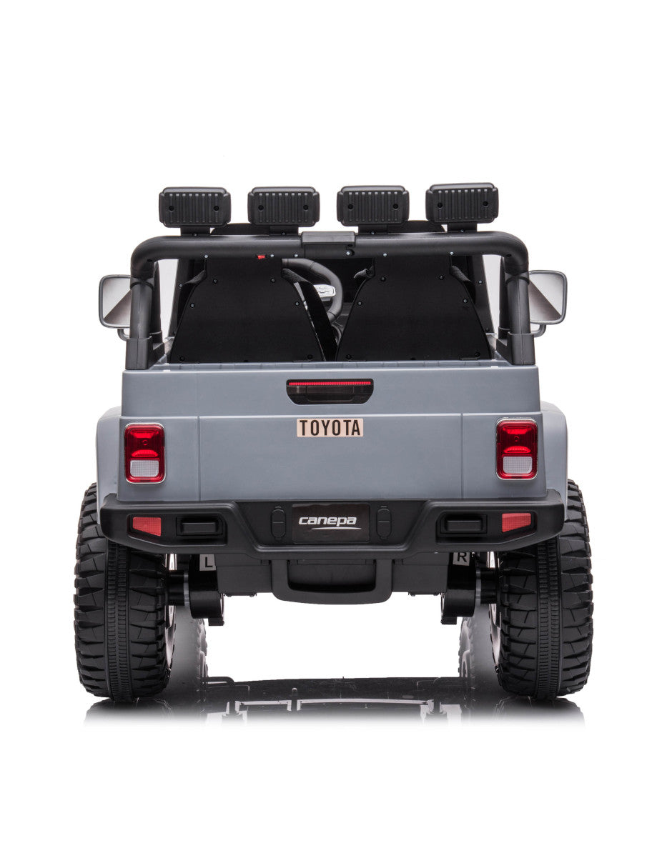 PINGÜE® Montable Eléctrico Niños Toyota® FJ-40 Land Cruiser® Licencia Oficial | Control Remoto 2.4 GHz, 24V, Luces LED, Música, Radio | 2 Motores |