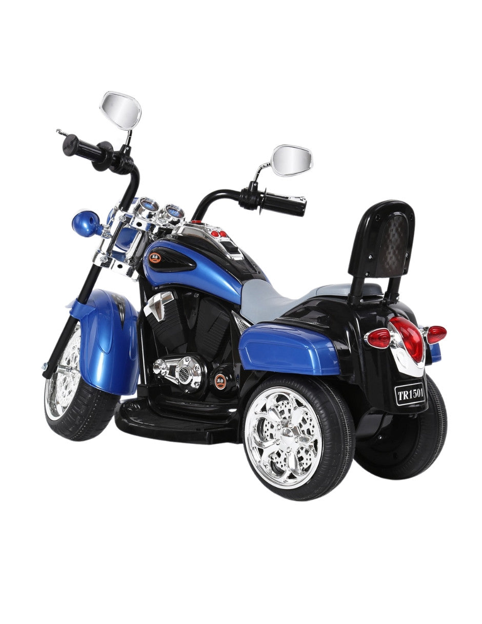 PINGÜE® Motocicleta Eléctrica Estilo Chopper Harley Davidson | Batería 6V, Avance/Atrás, Ruedas Traseras Motorizadas | Seguro y Divertido | ATV/Todo Terreno