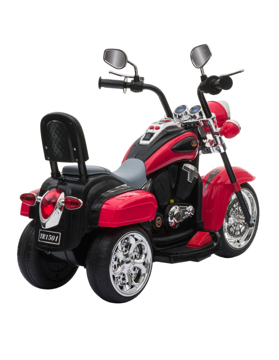 PINGÜE® Motocicleta Eléctrica Estilo Chopper Harley Davidson | Batería 6V, Avance/Atrás, Ruedas Traseras Motorizadas | Seguro y Divertido | ATV/Todo Terreno